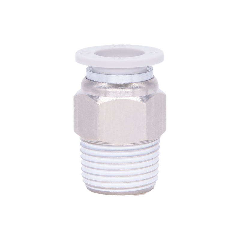 PC16 03 Nối nhanh thẳng ren ngoài Airtac (PC16-03 Màu trắng) - Ảnh 2