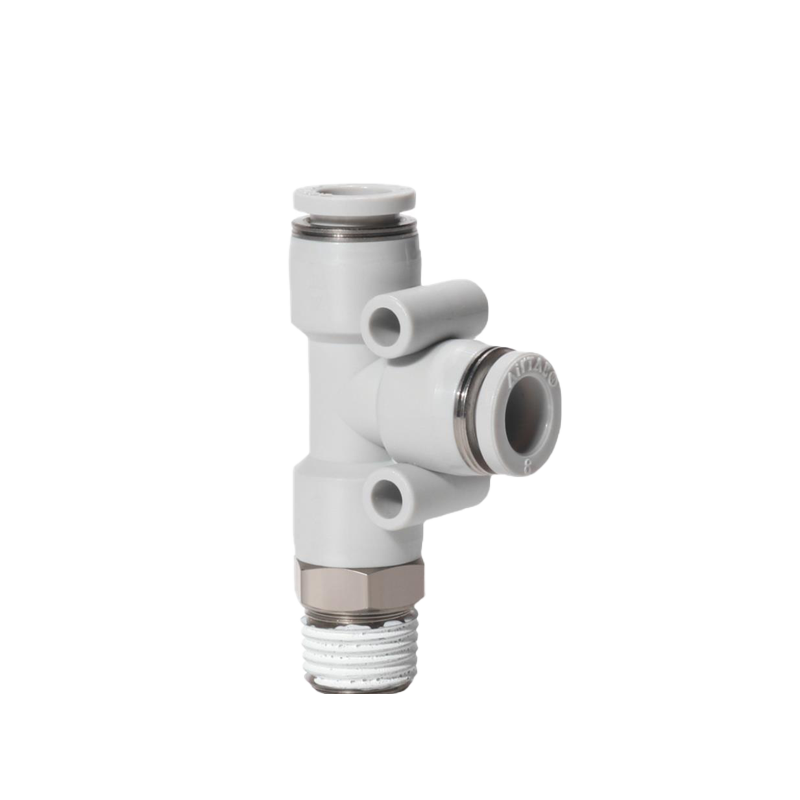 PED16 03 Nối nhanh tê ren ngoài Airtac (PED16-03 Màu trắng) - Ảnh 3