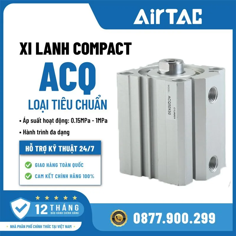 Xi lanh vuông ACQ - ACQ100X200