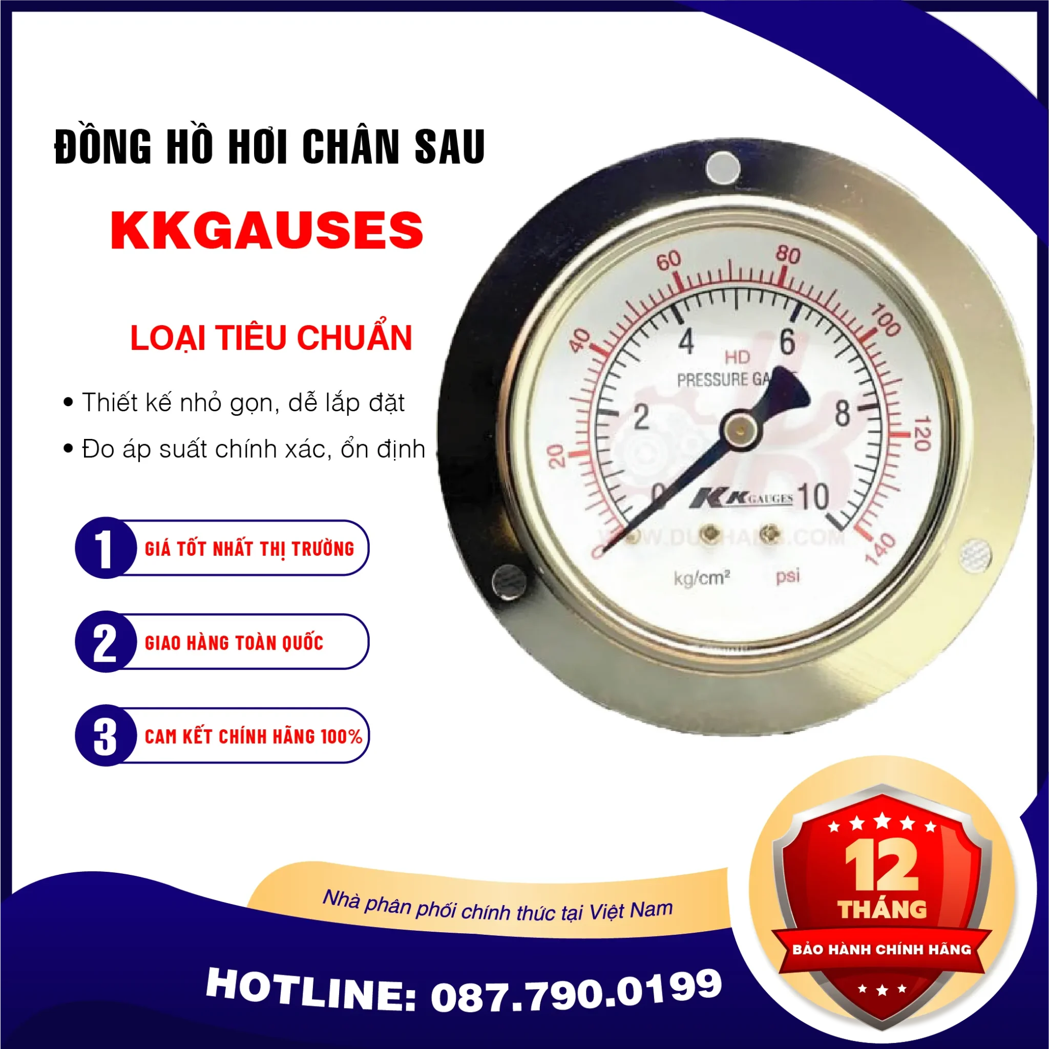 Đồng hồ đo áp suất GESA Y63 Y100
