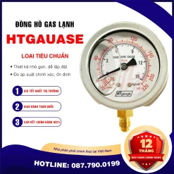 Đồng Hồ Gas Lạnh Chân Đồng HTGAUGE Y63