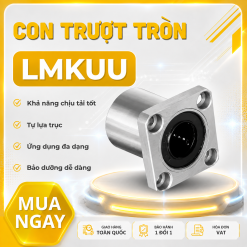 Con trượt tròn mặt bích vuông thân ngắn LMK10UU (Bi trượt tròn)