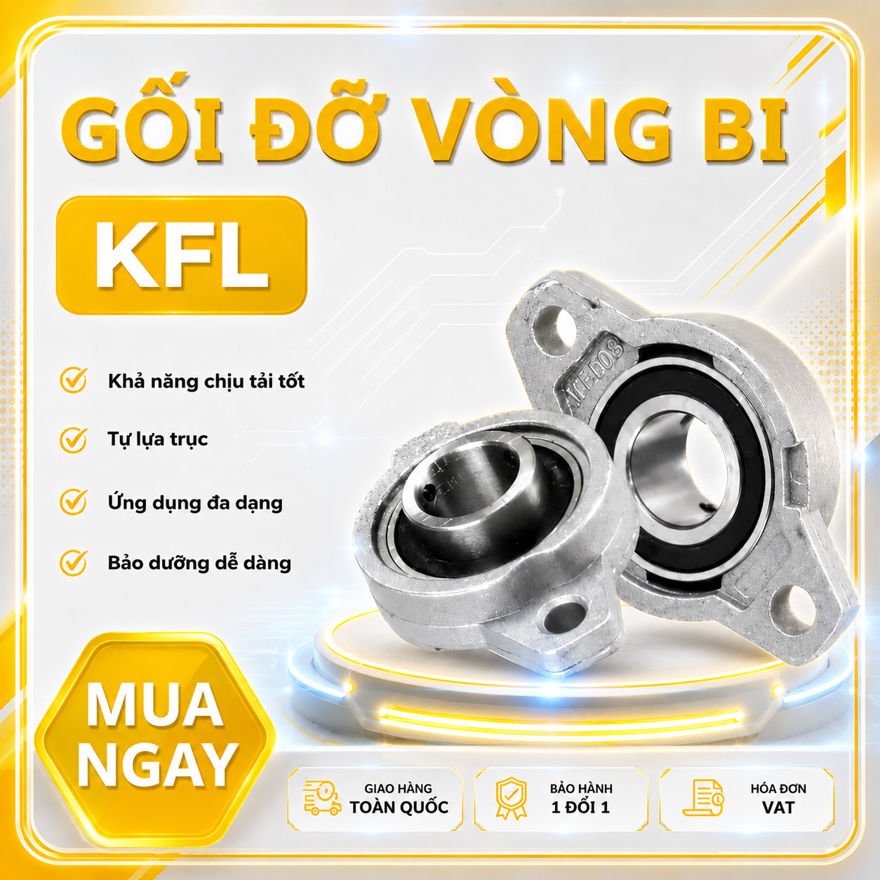 Gối đỡ vòng bi KFL005
