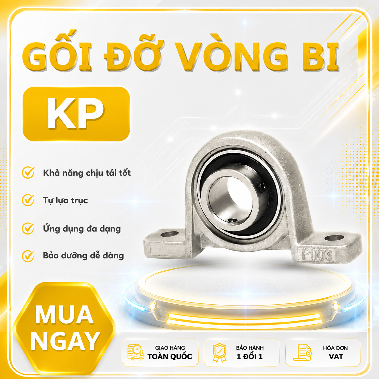 Gối đỡ vòng bi KP005