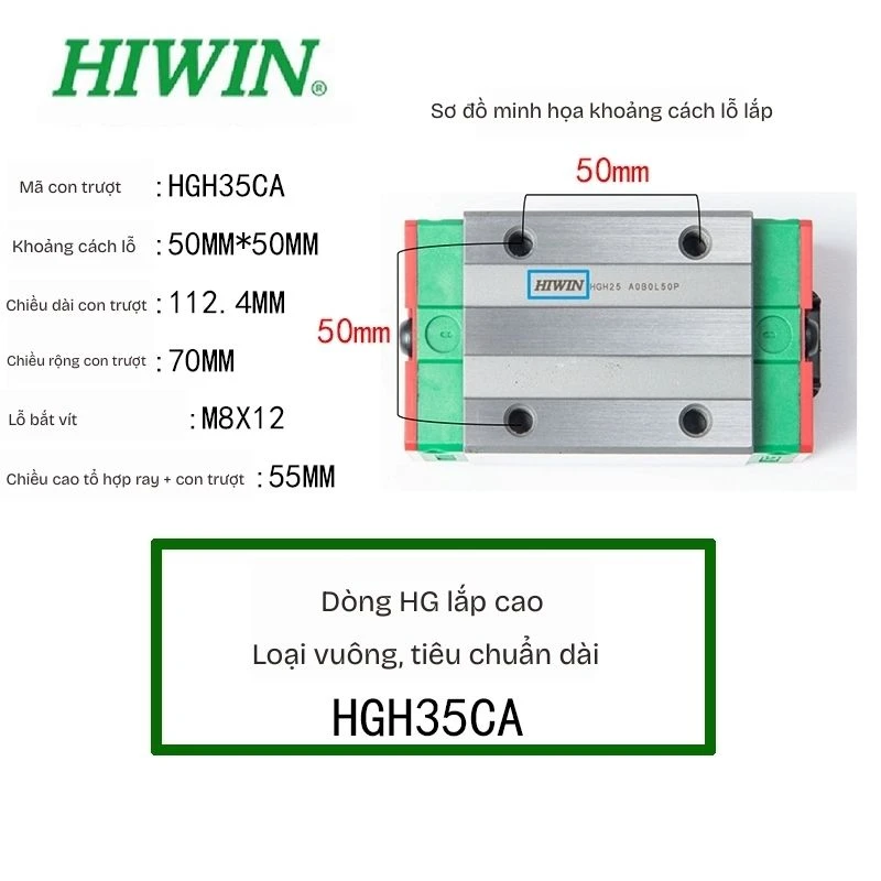 Ray Trượt HGH35CA - Ảnh 2