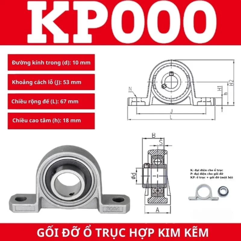 Gối đỡ vòng bi KP000 - Ảnh 2