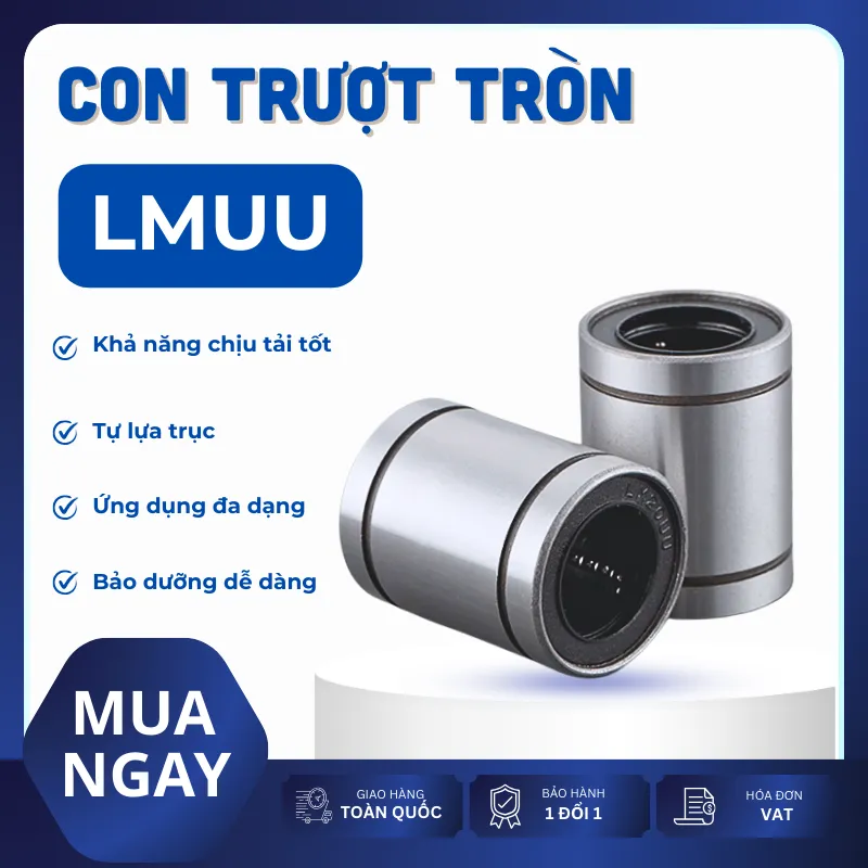 Con trượt tròn thân ngắn LM10UU (Bi trượt tròn)