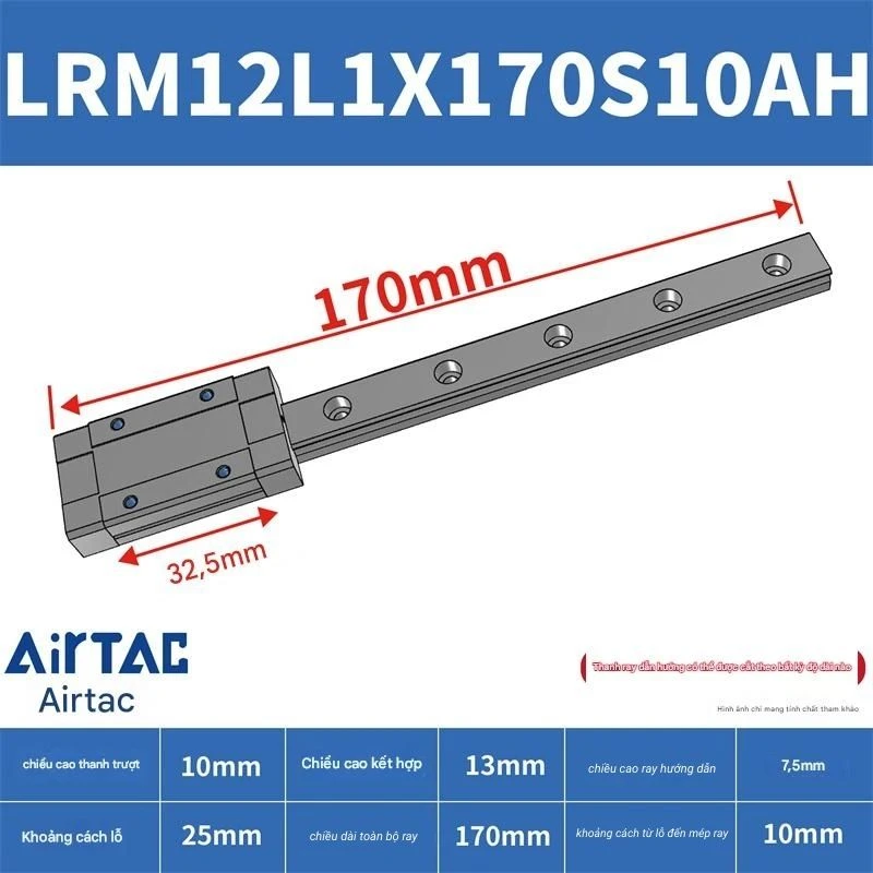 Ray trượt mở rộng LRM12L1X170S10AH - Ảnh 2