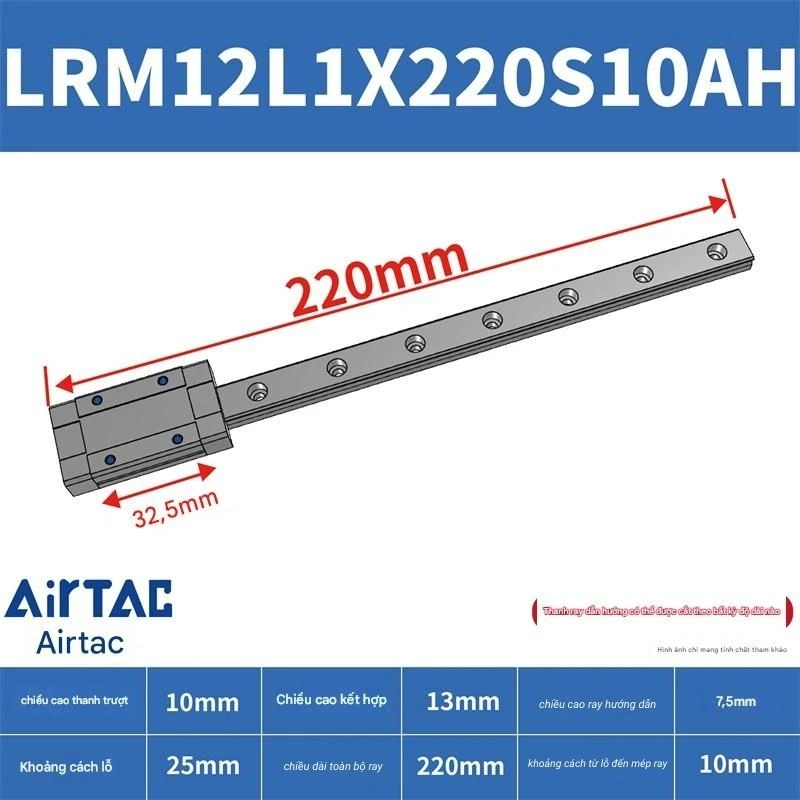 Ray trượt mở rộng LRM12L1X220S10AH - Ảnh 2