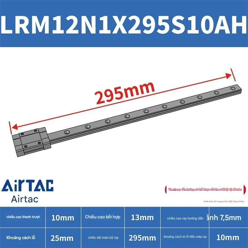 Ray trượt tiêu chuẩn LRM12N1X295S10AH - Ảnh 2