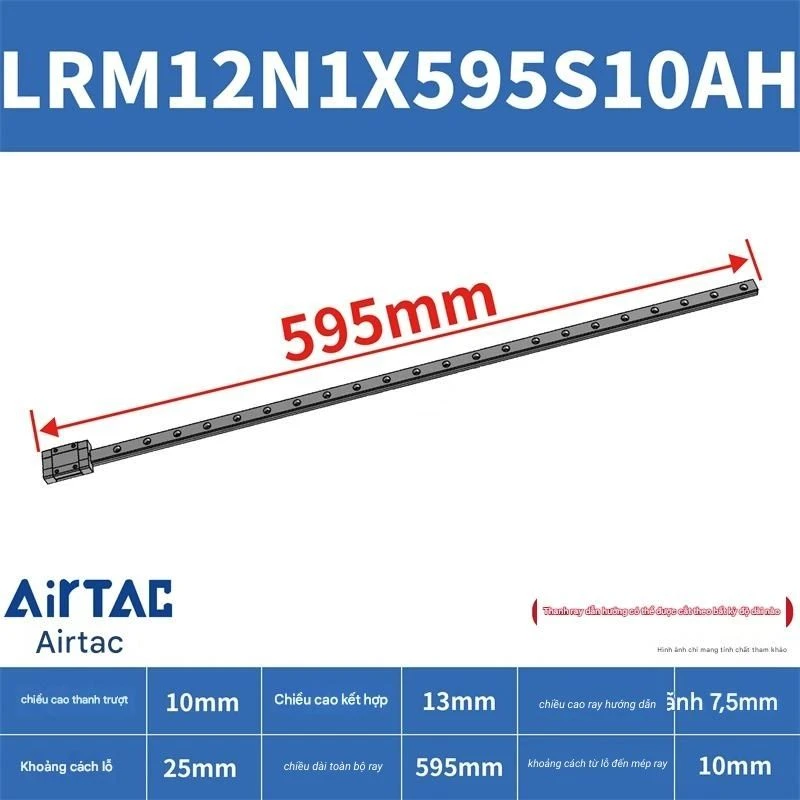 Ray trượt tiêu chuẩn LRM12N1X595S10AH - Ảnh 2