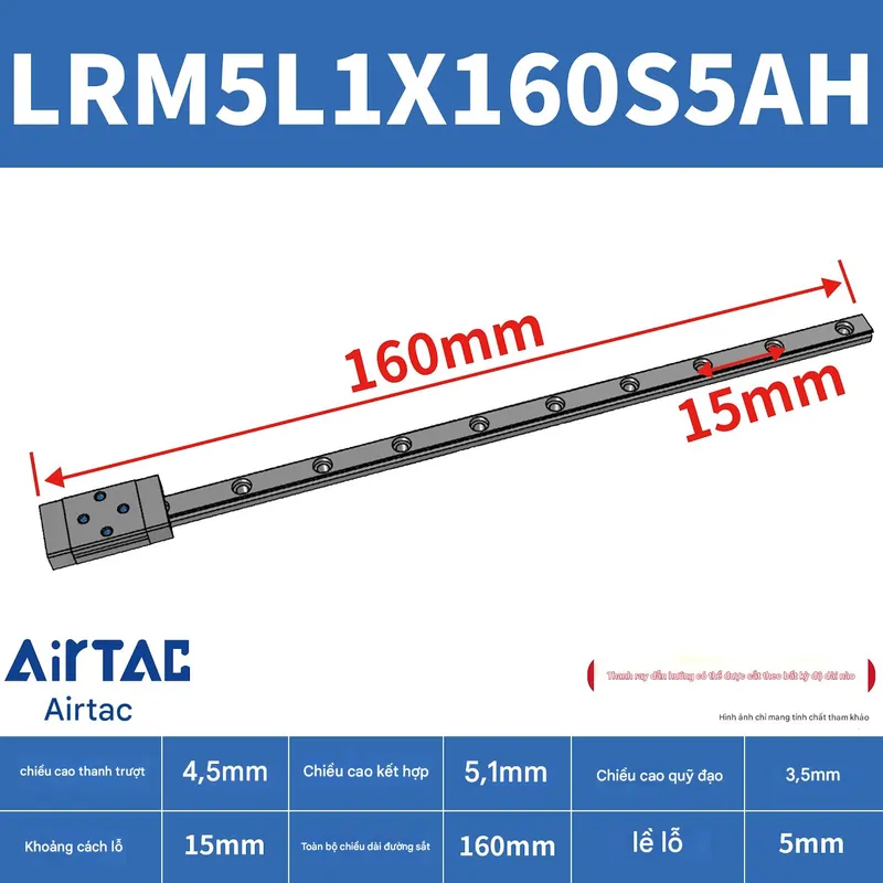 Ray trượt mở rộng LRM5L1X160S5AH - Ảnh 2