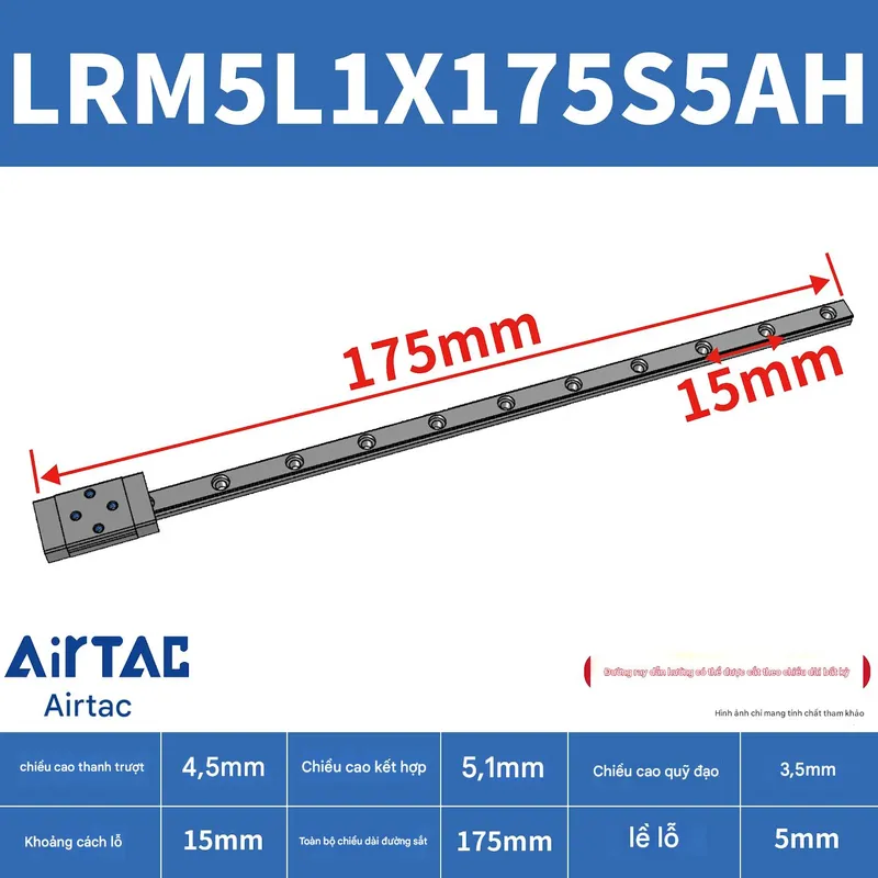 Ray trượt mở rộng LRM5L1X175S5AH - Ảnh 2