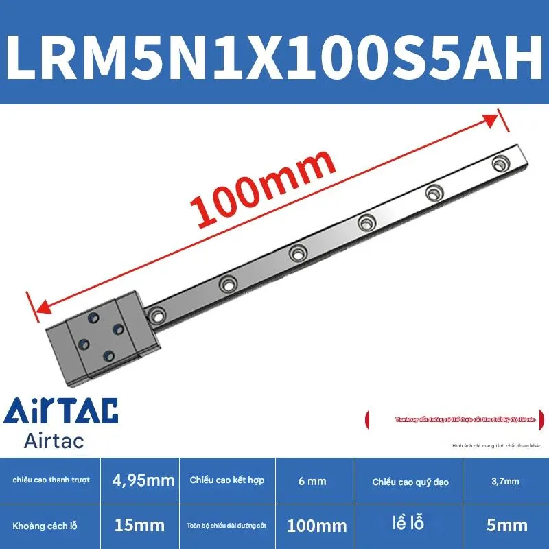 Ray trượt tiêu chuẩn LRM5N1X100S5AH - Ảnh 2
