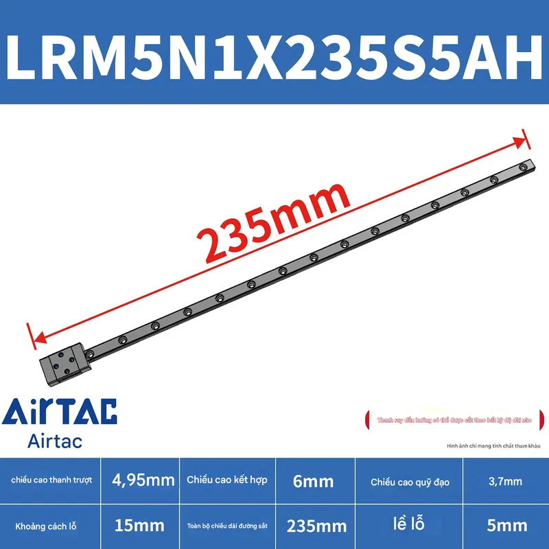 Ray trượt tiêu chuẩn LRM5N1X235S5AH - Ảnh 2