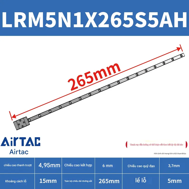 Ray trượt tiêu chuẩn LRM5N1X265S5AH - Ảnh 2