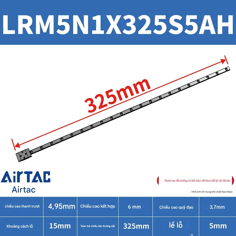 Ray trượt tiêu chuẩn LRM5N1X325S5AH - Ảnh 2