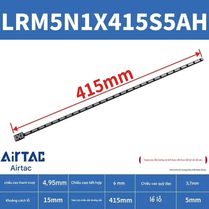 Ray trượt tiêu chuẩn LRM5N1X415S5AH - Ảnh 2