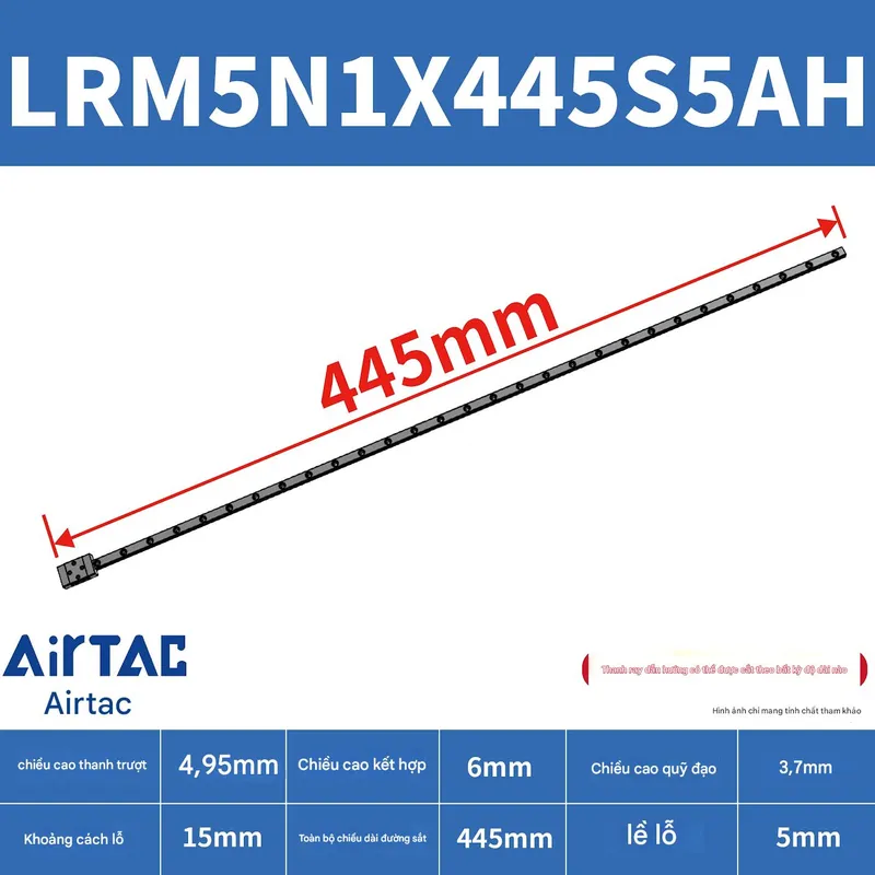 Ray trượt tiêu chuẩn LRM5N1X445S5AH - Ảnh 2