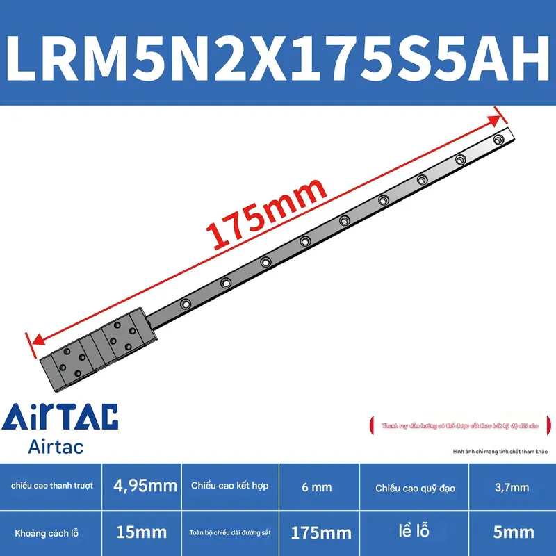 Ray trượt tiêu chuẩn LRM5N2X175S5AH - Ảnh 2