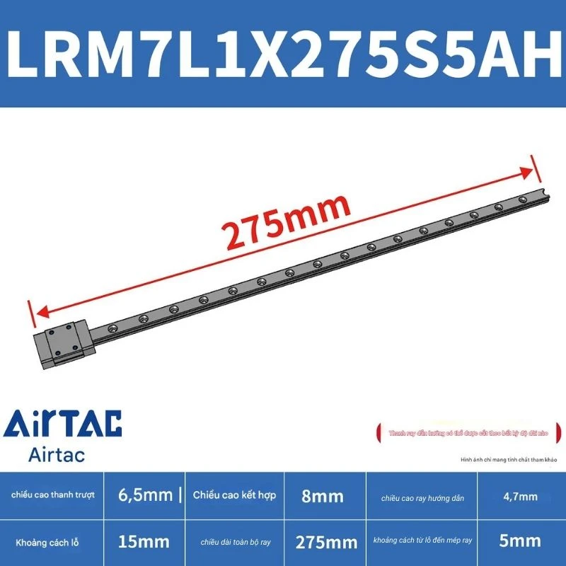 Ray trượt mở rộng LRM7L1X275S5AH - Ảnh 2