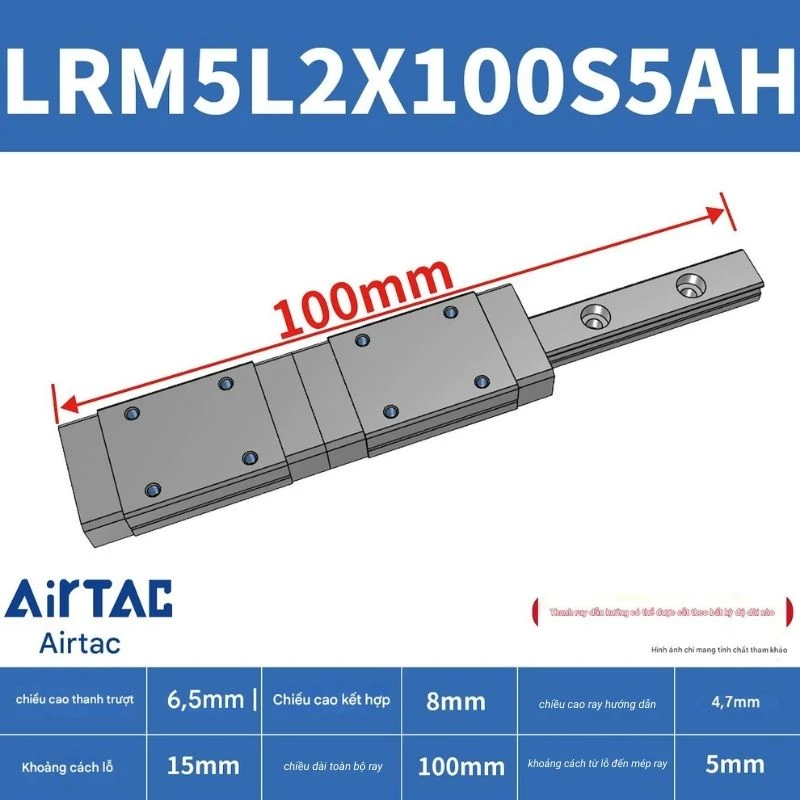 Ray trượt mở rộng LRM7L2X100S5AH - Ảnh 2