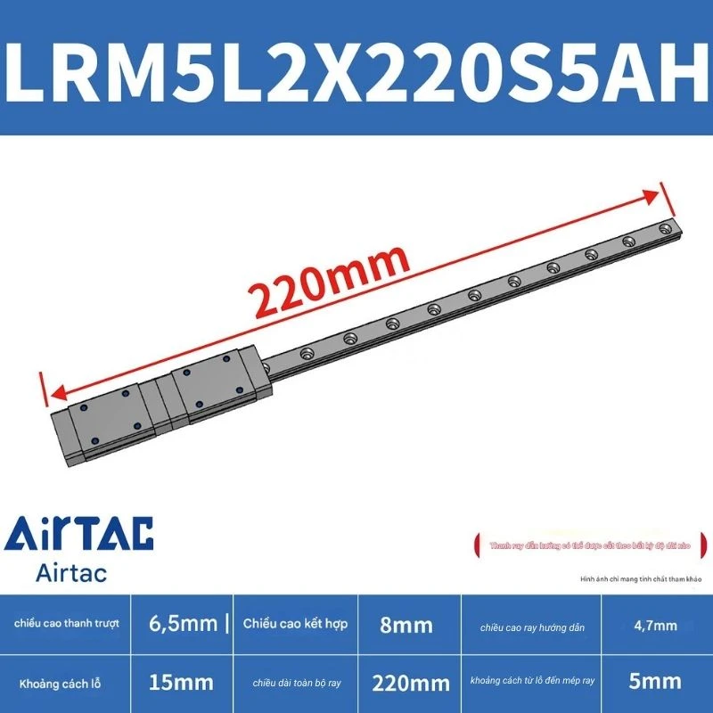 Ray trượt mở rộng LRM7L2X220S5AH - Ảnh 2