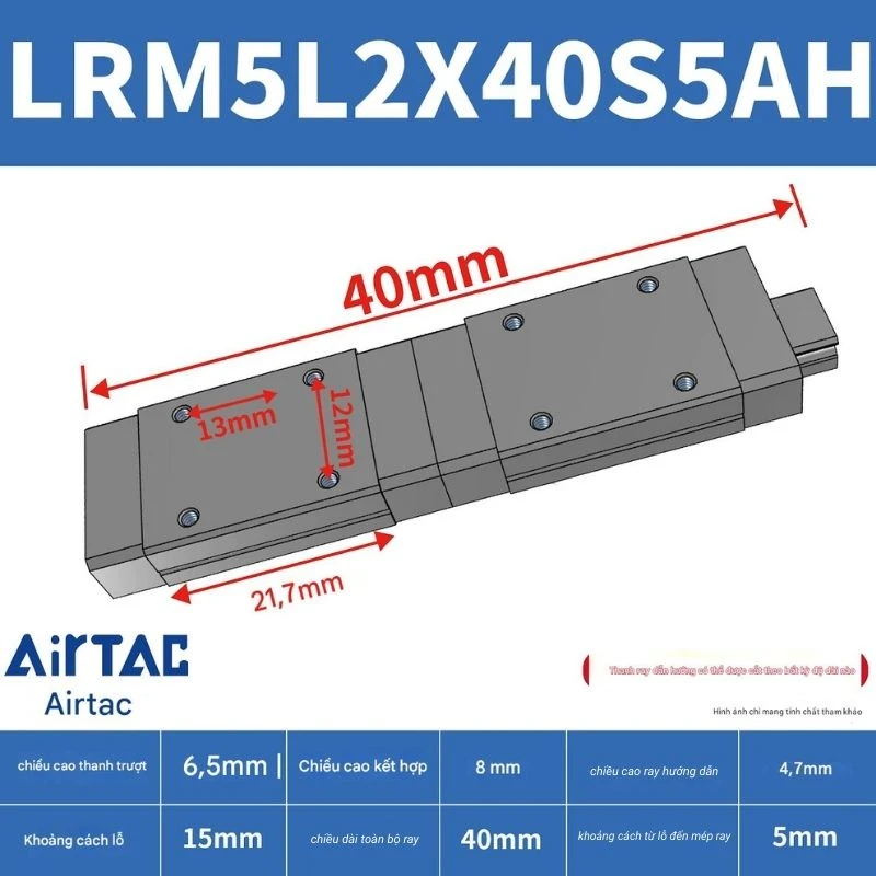 Ray trượt mở rộng LRM7L2X40S5AH - Ảnh 2