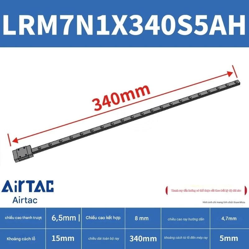 Ray trượt tiêu chuẩn LRM7N1X340S5AH - Ảnh 2