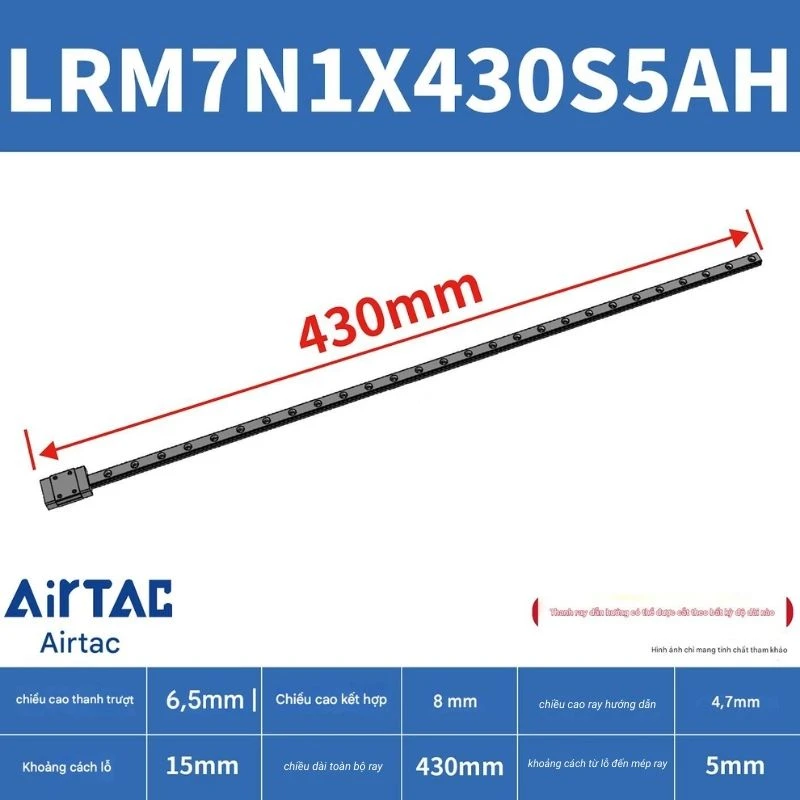 Ray trượt tiêu chuẩn LRM7N1X430S5AH - Ảnh 2
