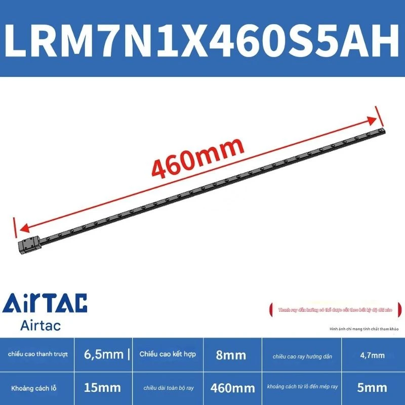 Ray trượt tiêu chuẩn LRM7N1X460S5AH - Ảnh 2