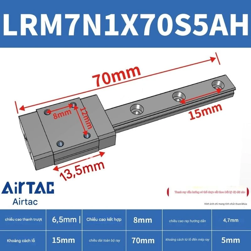 Ray trượt tiêu chuẩn LRM7N1X70S5AH - Ảnh 2