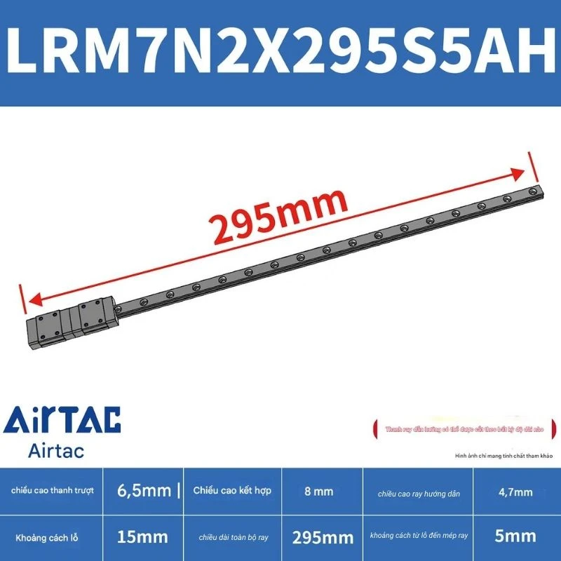 Ray trượt tiêu chuẩn LRM7N2X295S5AH - Ảnh 2