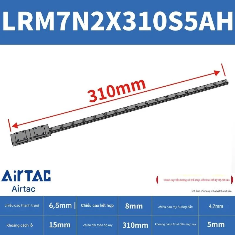 Ray trượt tiêu chuẩn LRM7N2X310S5AH - Ảnh 2