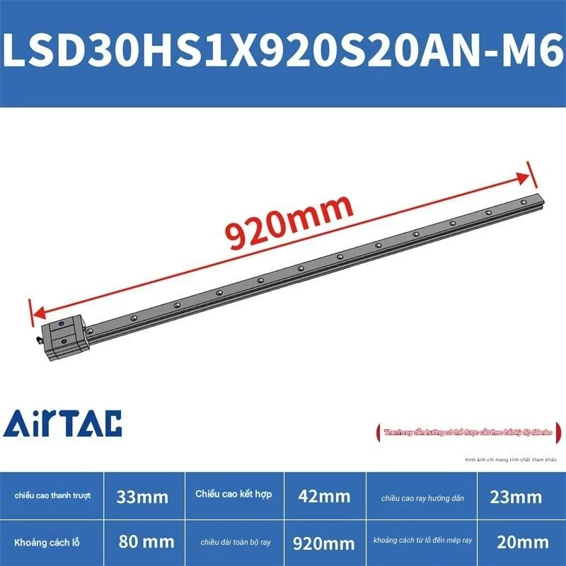 Ray trượt ngắn LSD30HS1X920S20AN-M6 - Ảnh 2