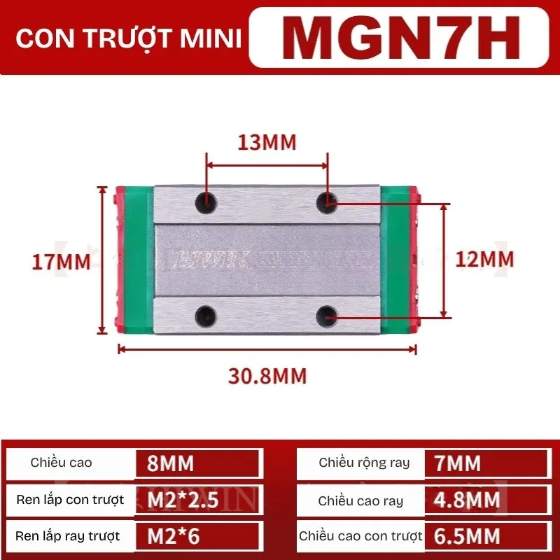Ray Trượt MGN7H (thép hợp kim) - Ảnh 2