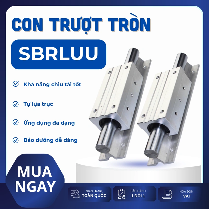 Con trượt tròn có đế thân dài SBR25LUU (Bi trượt tròn có đế)