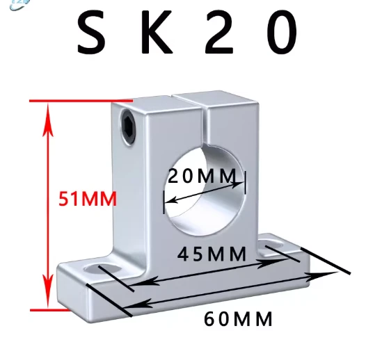 Gối đỡ ray trượt SK20 - Ảnh 2