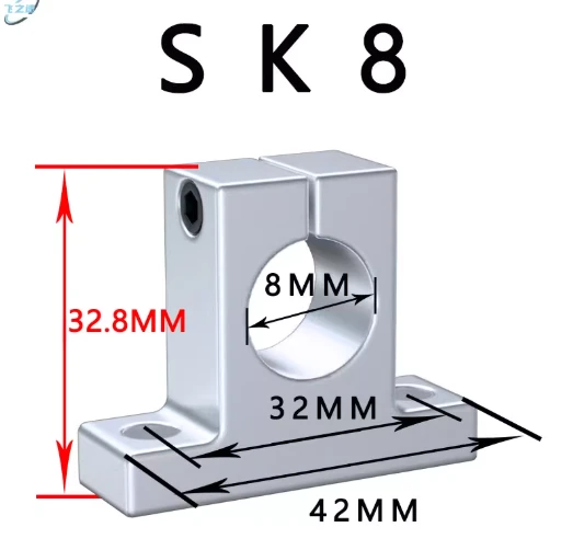 Gối đỡ ray trượt SK8 - Ảnh 2