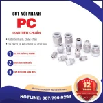PC8-03 Nối nhanh thẳng ren ngoài Airtac (PC8-03-S thép)