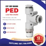 PED16 03 Nối nhanh tê ren ngoài Airtac (PED16-03 Màu trắng)