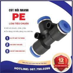 PE10 Nối nhanh chữ T đều Airtac (PE10 Màu trắng)