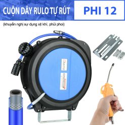 Cuộn Dây Rulo Tự Rút Phi 12, 10-12-15m – Tiện Lợi, Bền Bỉ