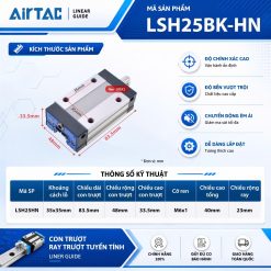 Con trượt thân vuông tải tiêu chuẩn LSH25BK-HN (HG25CA)